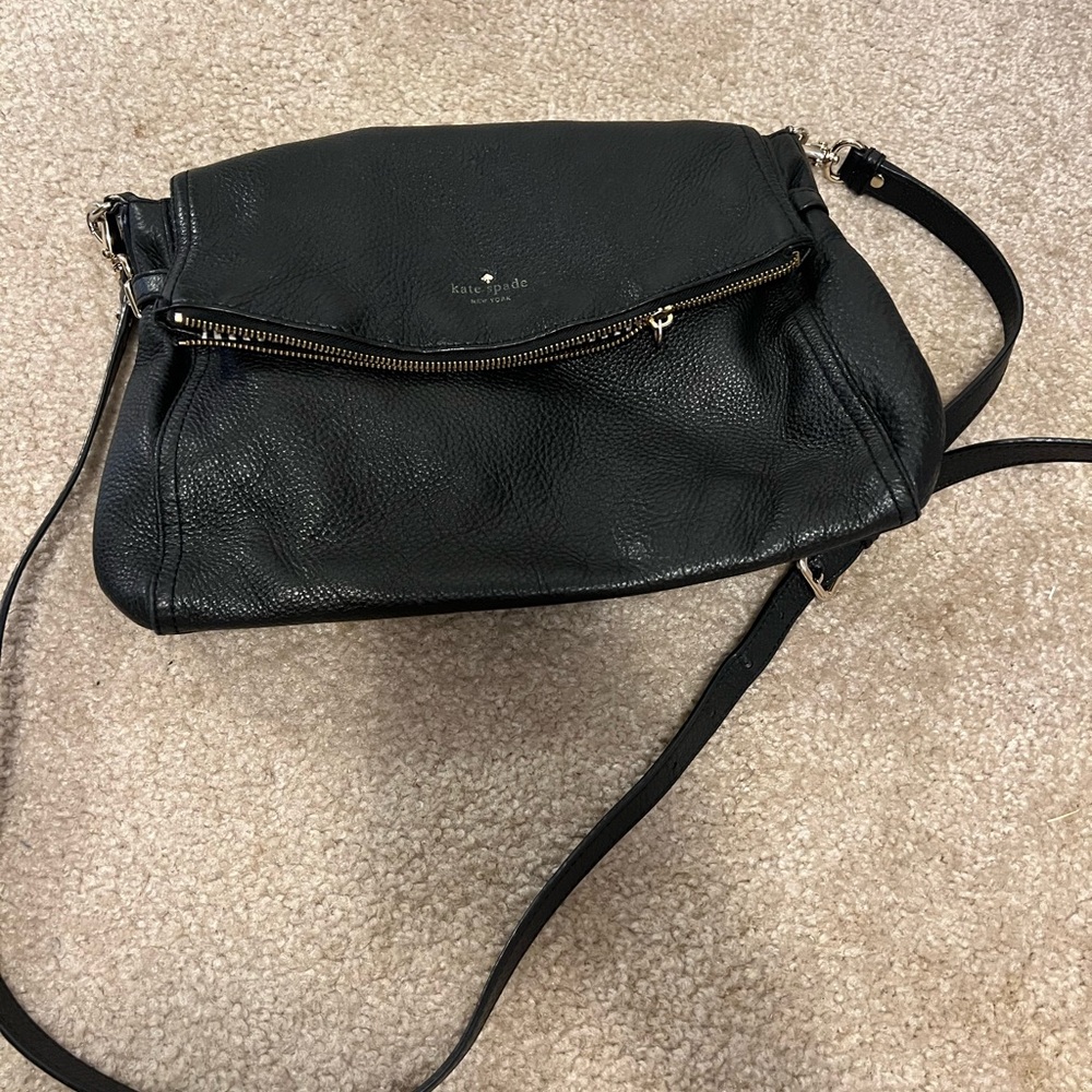 Kate Spade Black Pebbled Leather Crossbody Bag